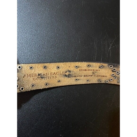 American Eagle AEO Studded Jewel Embossed Flowers leather belt size M hippy y2k - Picture 8 of 10